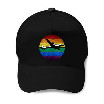 Discover Retro Plane Flight Pilot Baseball Caps