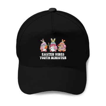 Discover Youth Minister Gnomes Easter Vibes Baseball Caps