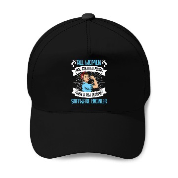 Discover Developer Programmer Women Created Equal Software Engineer Baseball Tees Baseball Caps