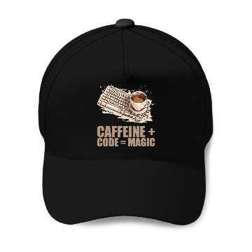 Discover caffeines Coder Software Developer Engineer Coffee Programmer 21 Baseball Caps