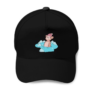 Discover Monkey Ice Bathing Trend Hobby Baseball Caps