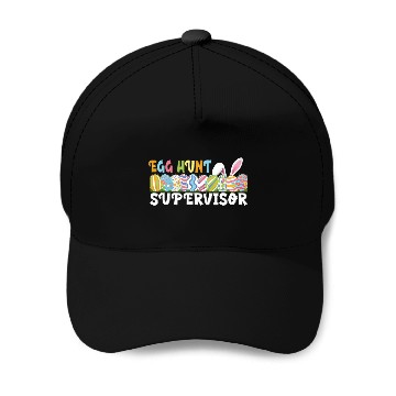 Discover Easter Egg Hunt Supervisor Funny Egg Hunting Party Baseball Tees Baseball Caps