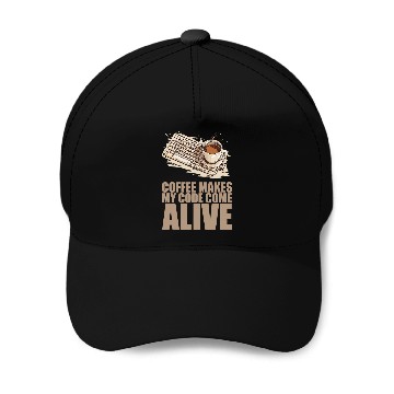 Discover caffeines Coder Software Developer Engineer Coffee Programmer 14 Baseball Caps