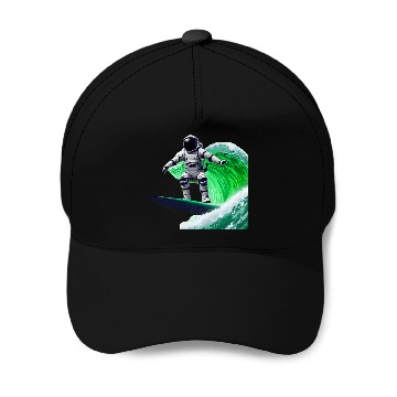 Discover Wave Surfer Astronaut Zip Baseball Caps