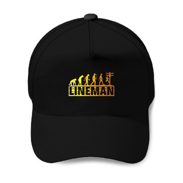 Discover Retro Lineman Evolution 2Electrical Cable Lineman Baseball Caps