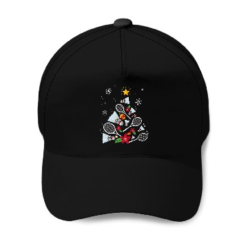 Discover Badminton Christmas Tree Baseball Caps