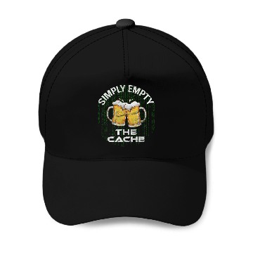 Discover IT specialist Computer science student Empty cache with beer Baseball Tees Baseball Caps