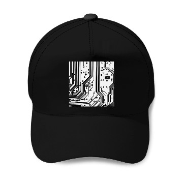 Discover Black Circuit Board Mother Board Computer Programmer Baseball Caps