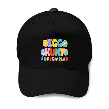 Discover Egg Hunt Supervisor Retro Eggstravaganza Coordinator Design Baseball Tees Baseball Caps