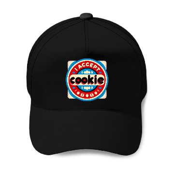 Discover I Accept Cookie Zip Baseball Caps