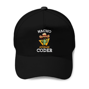 Discover Nacho Average Coder Mexican Software Programmer Funny Joke Baseball Caps
