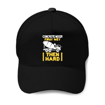 Discover Construction Site Construction Worker Concrete Mixer Baseball Tees Baseball Caps
