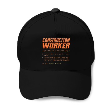 Discover Construction Worker Contractor Builder Handyman Gift 2 Baseball Caps
