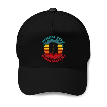 Discover Control the Mail Control Information Postal Worker Baseball Caps