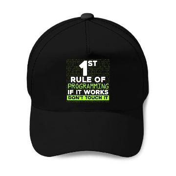 Discover Rule Of Computer Programmer Programming Expert Graphic Baseball Tees Baseball Caps