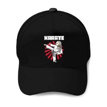 Discover Funny Sloth Karate Baseball Tees Baseball Caps