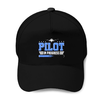 Discover Pilot In Progress Future Pilot Funny Aviator Training Baseball Tees Baseball Caps