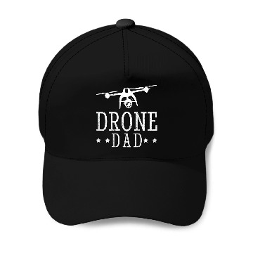 Discover Drone Dad Drone Pilot Daddy Quadcopter Operator Art on Back Baseball Caps
