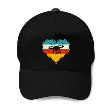 Discover Drone Hearth Sunset Baseball Caps