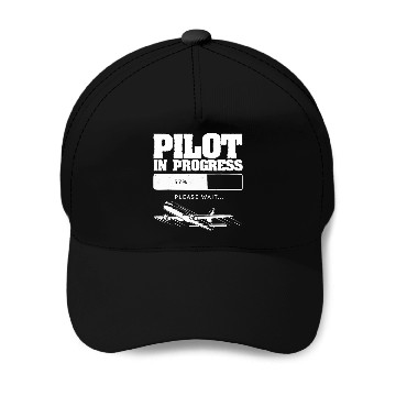 Discover Pilot In Progress Flight Aviation Future Copilot Baseball Caps