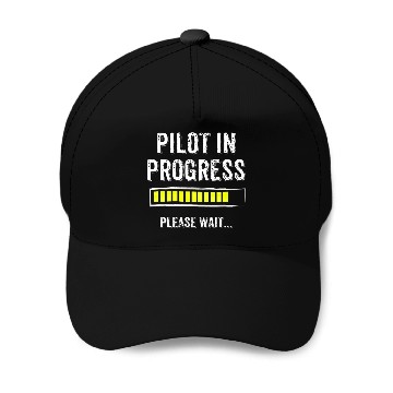 Discover Pilot In Progress Funny Flight School Student Cute Baseball Tees Baseball Caps