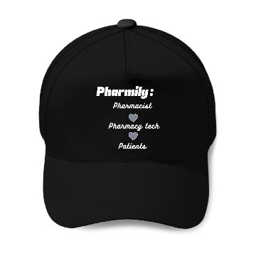 Discover Pharmily Pharmacist pharmacy tech pharmacy student Baseball Tees Baseball Caps
