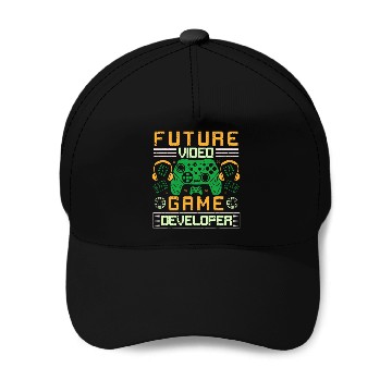 Discover Future Video Game Developer Programmer Coding Gamer Zip Baseball Caps