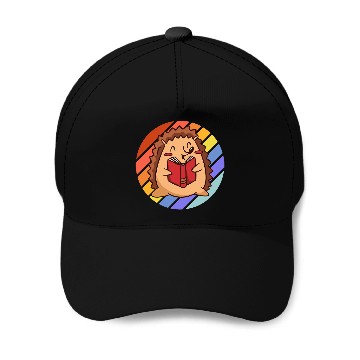 Discover hedgehog with book Baseball Caps