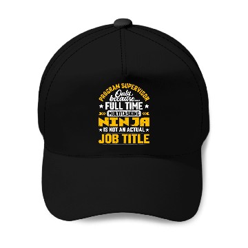 Discover Program Supervisor Job Title Program Boss Manager Director Baseball Caps