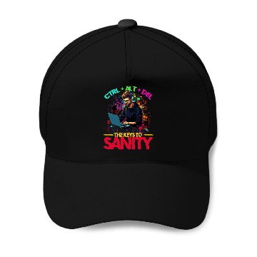 Discover Programmer IT CtrlAltDel The Keys To Sanity Tech Support Baseball Tees Baseball Caps