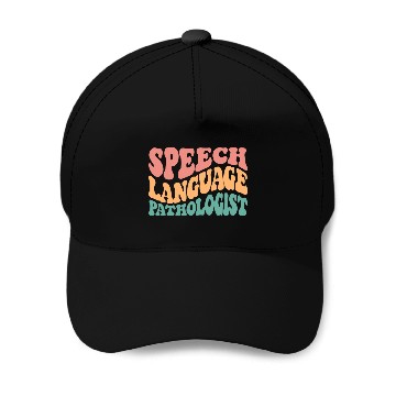 Discover Speech Language Pathologist Retro SLP Therapy Pathology Baseball Tees Baseball Caps