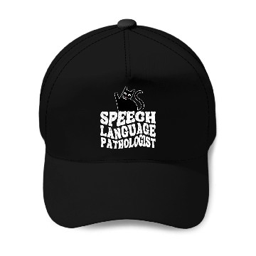 Discover Speech Language Pathologist SLP Cat Speech Therapy Baseball Caps
