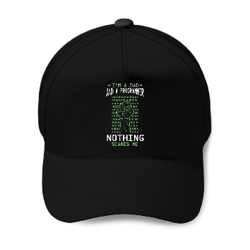 Discover Programmer Dad Computer Coding Hand Fist Binary Coding Zip Baseball Caps