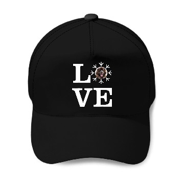 Discover Love Snowflake Dog Leonberger Baseball Caps