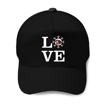 Discover Love Snowflake Dog Pointers German Wirehaired Baseball Caps