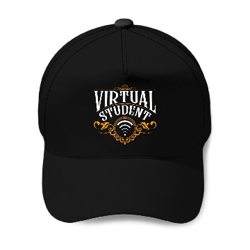 Discover Virtual Student Back to School Learning Remote Funny Baseball Caps