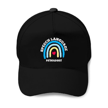 Discover Speech Therapy SLP Rainbow Pathologist Therapist Baseball Caps