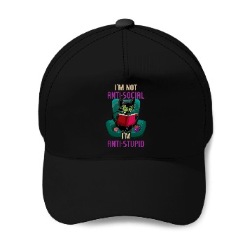 Discover antis Stupid Cat Books Bookworm Book Reading Baseball Tees Baseball Caps