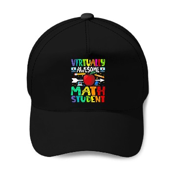 Discover Virtually Awesome Math Student Back To School Baseball Caps