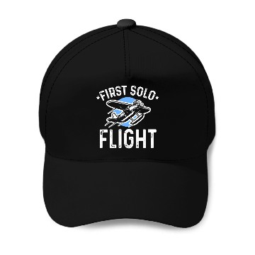 Discover First Solo Flight T New Pilot 1 Baseball Tees Baseball Caps