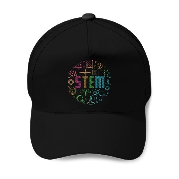 Discover STEM Science Technology Engineering Math Teacher Gifts Baseball Tees Baseball Caps