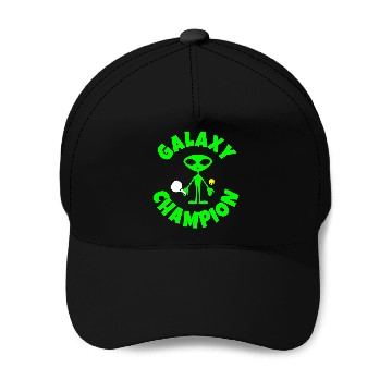 Discover Funny Alien Pickleball Player Baseball Caps