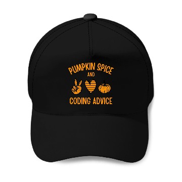 Discover Pumpkin Spice and Coder Advice Programmer Fall Halloween Baseball Tees Baseball Caps