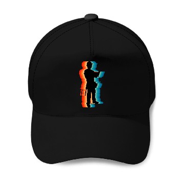 Discover Proud Construction Worker Papa Retro Vintage Baseball Tees Baseball Caps