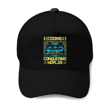 Discover Web Developer Gamer Nerd Video Gaming Computer Programmer 1 Baseball Caps