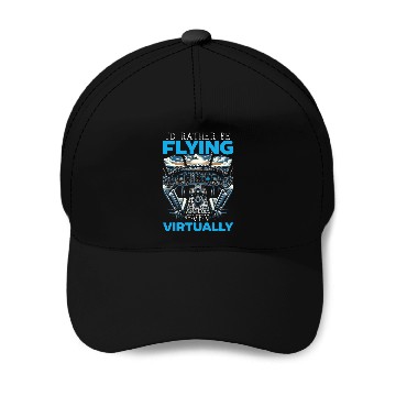 Discover Flight Simulator Aviation Console Pilot Flight Simulation 4 Baseball Tees Baseball Caps