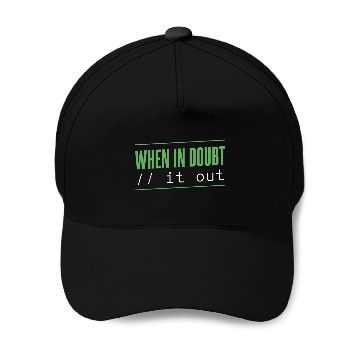 Discover When In Doubt Computer Programmer Coding Baseball Caps