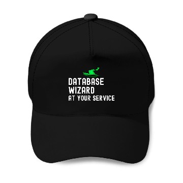 Discover Funny Database Administrator Job Query Programmer Wizard Baseball Caps