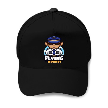 Discover Flying Monkey Pilot Baseball Caps