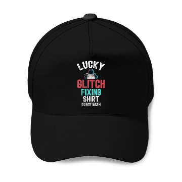 Discover Lucky Glitch Fixing Programmer Baseball Caps